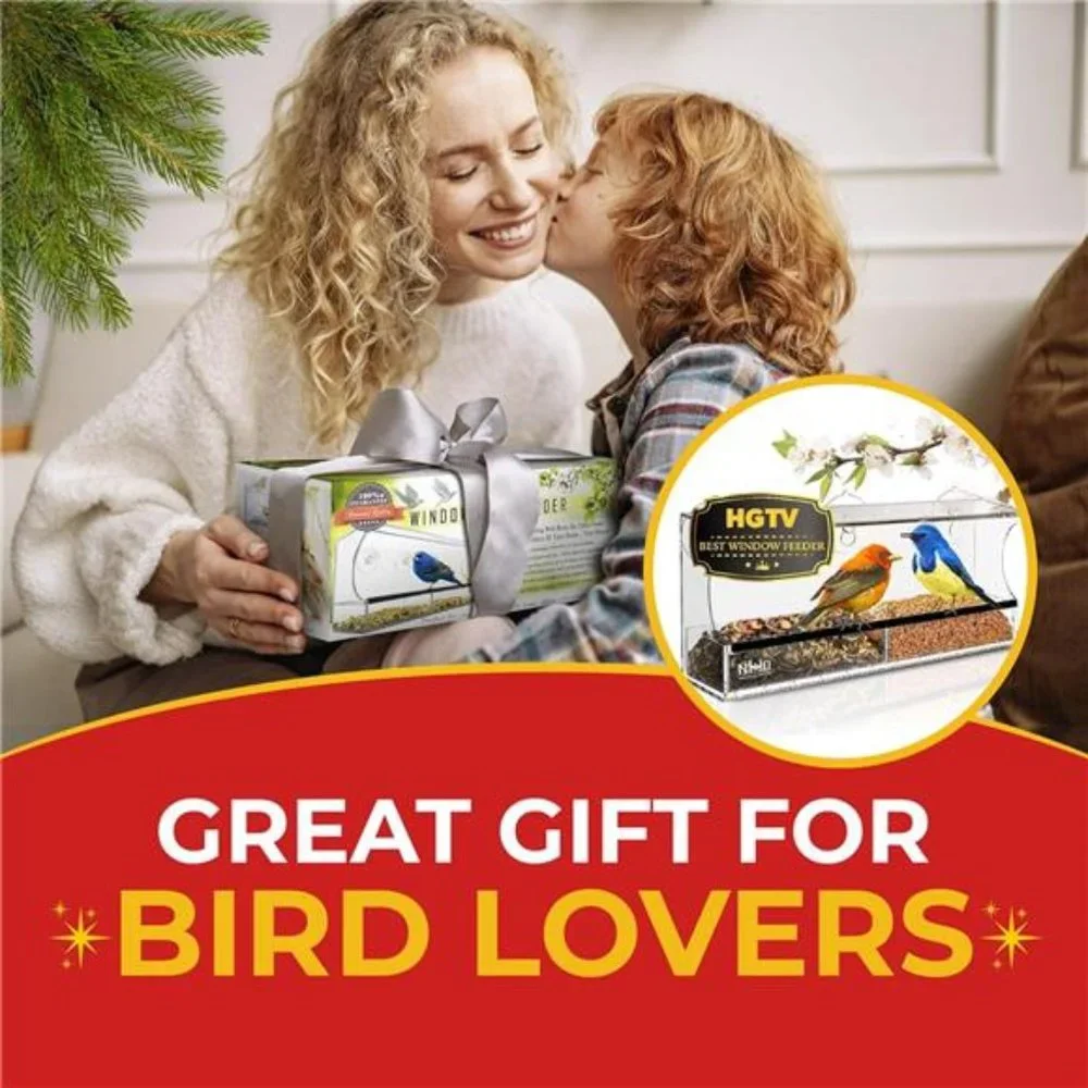Window Bird Feeder with Strong Suction Cups,Clear Window BirdFeeders for Outside